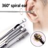 Ear Pick 6 pcs with Storage Bag Dig Ear Wax Remover Cleaner Care Portable Travel Kit Cleaner Spoon (Random Color)