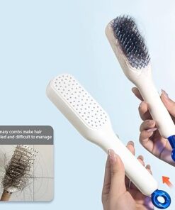 Magic Retractable Comb Self Cleaning Hair Brush Massage Anti-static Hair Smoothing Comb