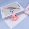New Style Stitch Car Keychain couple Cartoon Anime Animal 3D Soft Silicone PVC Key Ring Lovers Gift Rubber Key Holder .. (2 pcs set ) - Image 2