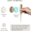 LED Wood Night Light PIR Motion Sensor Magnetic Wall Lamp USB Rechargeable Lights Home Staircase Bedroom Lamp Bedside Lighting | 1Pc - Image 3