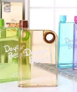 Ultra Slim Notebook Style Water Bottle - 1 Pc (Random Color)