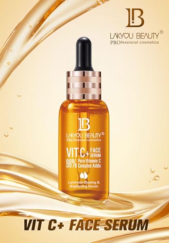 Lakyou Beauty Vitamin C Face Serum – 98% Pure Vitamin C Complex for Luminous Glow