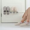 3 In 1 Shoes Rack Wall Mounted Folding Slippers Shoes Bathroom Towel Hanger Organizer Rack in House Shoes Stand Hanging Shelf Rack Holder for Multipurpose use(random color)