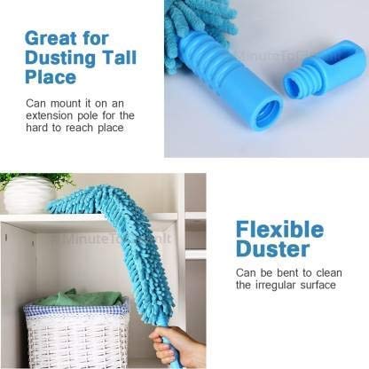 Micro Fiber Fan Duster Flexible Duster With Telescopic Stainless Steel Handle for Fan Cleaning Specially (random color) - Image 4