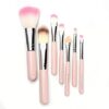 07 PCs Kitty Style Brushes Makeup Brush Set | Complete Brush Kit for Professional and Beginner (Pink Color) - Image 2
