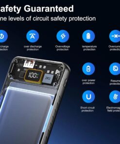10000Mah Power Bank Slim Portable Charger Pd 22.5W Fast Charging 5V 3A Usb-C Output Battery Pack With Emergency Lighting Compatible Android Phones And Most Electronic Devices