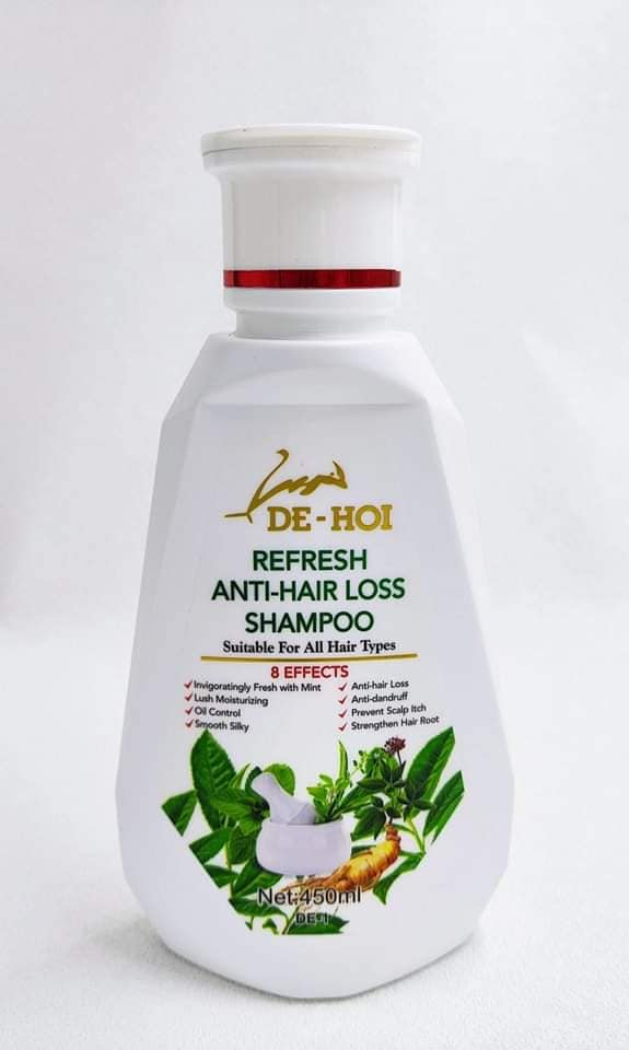 De-Hoi Refresh Anti-hair Loss Shampoo Ginger Hair Care Shampoo Helps Stop Hair Loss 450ml - Image 4