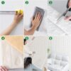 3d Wall Sticker White Brick Sheet | Bedroom Home Decor Waterproof Self Adhesive Living Room Wallpaper (Pack Of 1) - Image 2