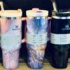 1200ml Stainless Steel Stanley Tumbler Glossy Marble Shades | Premium Vacuum Insulated Travel Mug | Leakproof Cup For Hot And Cold Drinks (Random Color) - Image 4