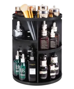360 Degree Rotating Cosmetic Organizer (black )