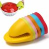 1 Pair Silicone Heat Resistant Glove Clip – Non-Slip Insulation Pot & Bowl Holder, Cooking and Baking Oven Mitt (Random Color) - Image 4