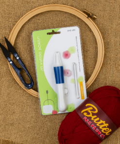 3D Embroidery Punch Needle Kit with 10 Inch Wooden Hoop