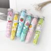 100 PCS Disposable Flower Paper Soap with Portable Tube – Multi-Color Travel Sheets for Hand Washing & Outdoor Use- Random Color