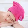 Ultra Absorbent Hair Drying Cap Towel for Women Adults or Kids Girls(random color )