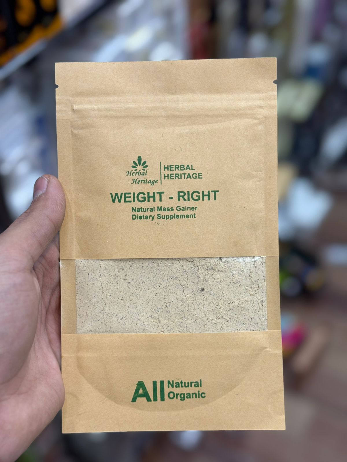 Herbal Heritage WEIGHT-RIGHT Natural Mass Gainer – Organic Dietary Supplement for Healthy Weight Gain (100g) - Image 2