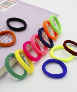 Pack Of 14Pcs Multicolor Hair Ponies For Girls | Soft And Stretchable Hair Bands | Stylish Elastic Hair Ties For Daily Wear And Fashion Hairstyles