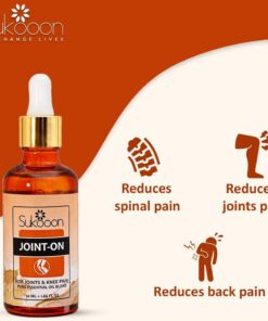 Sukoon Joint On Essential Oil Blend For Pain In Joints Back Pain Arthritis Pain Knee Pain Tennis Elbow Strains And Sprains - 30ML
