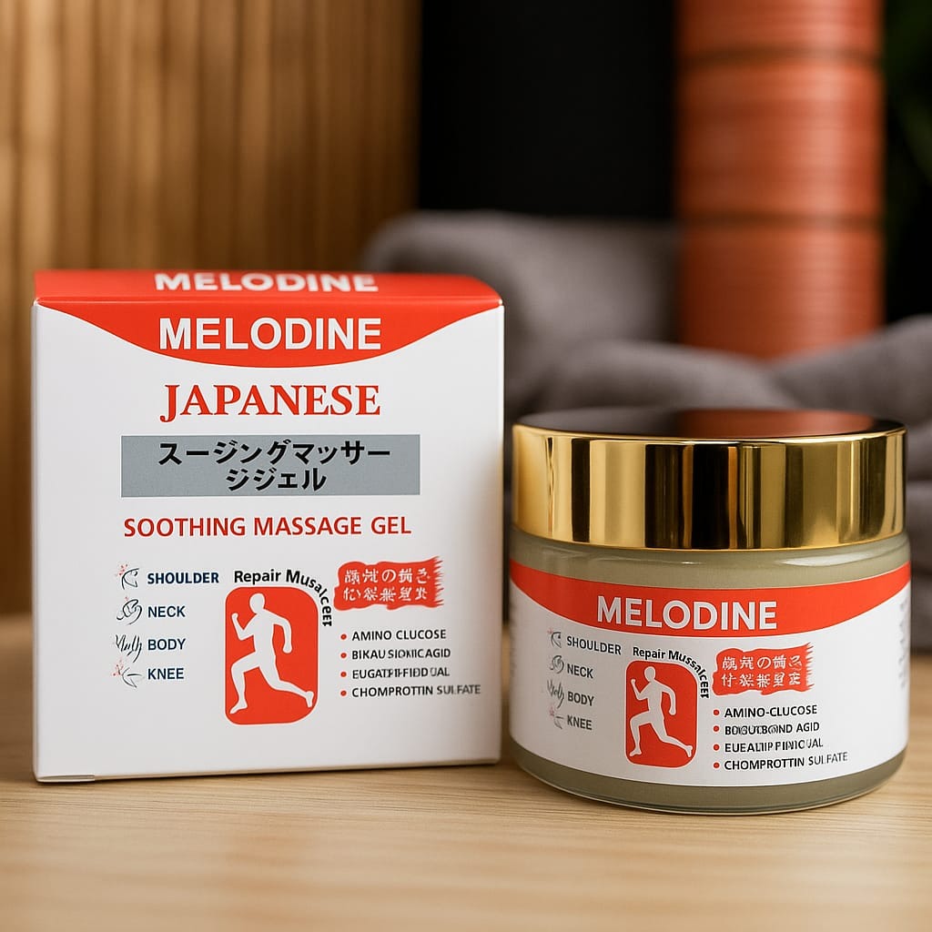 MELODINE Japanese Soothing Massage Gel – Fast-Absorbing Herbal Relief for Muscle & Joint Pain (Neck