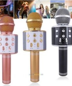 Bluetooth Microphone Karaoke Wireless Microphone Professional Speaker Handheld Microfone Player Singing Recorder Mic WS-858 KTV Microphone and Hifi Speaker