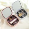 Portable Mini Jewelry Storage Box with Built-In Mirror – Compact Travel Organizer for Rings, Earrings, and Necklaces (Model LD-988) - Image 4