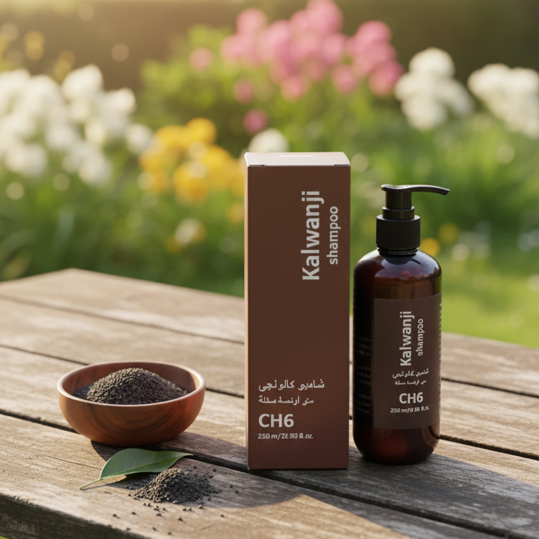 Organic Kalwanji Shampoo CH6 Herbal Black Seed Hair Cleanser Providing Natural Care Gentle Formula - 250ML - Image 3