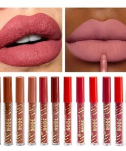 Pack of 12 WaterProof Matte Nude Redish Shades Lipgloss