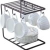 Metal Mug Stand Holder Tree Rack – Modern Space-Saving Mug Organizer with Smooth Hooks for Kitchen & Coffee Corner Decor