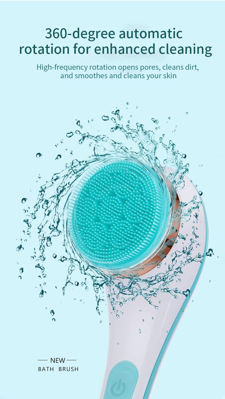 CNAIER Bath and Body Scrub Electric Brush Set - Rechargeable 4 in 1 (Random Color) - Image 2