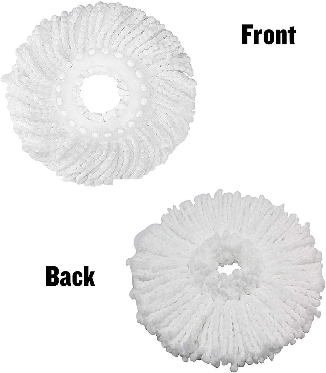 (PACK OF 3)Spin Mop Refill - Extra Head, Additional Microfiber Mop Round Shape Mop Heads - Image 5
