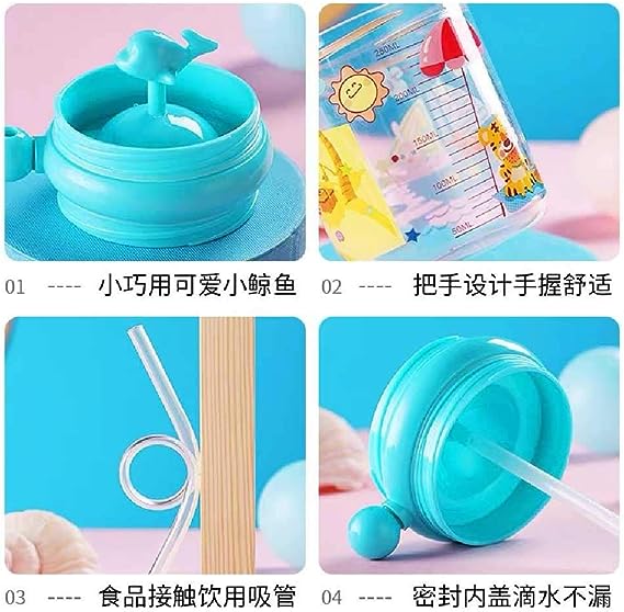 Children Whale Spray Cup Sippy Bottle Cartoon Baby with Sippy Kettle Outdoor Portable Children's Cup (Random Color) - Image 4