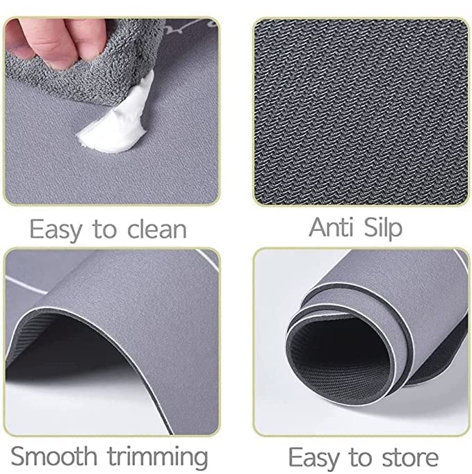 Nonslip Soft Rubber Bath Mat for Bathtub and Shower, Anti Slip Bacterial Anti Bacterial Machine Washable PVC Bath Mat for Bathroom Bathroom Written Mat (random color) - Image 4