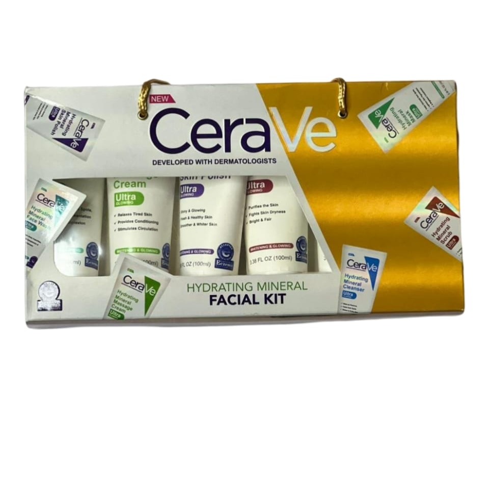 CeraVe 6 In 1 Hydrating Mineral Facial Kit For Deep Cleansing, Brightening And Glowing Skin - Image 5