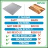 Stainless Steel Cutting Board! ??? Durable, hygienic, and easy to clean—perfect for all your chopping needs. A must-have for any chef! - Size: 41x33Cm - Image 5