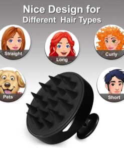 1 Piece Scalp Shampoo Massager Brush | Scalp Hair Scrubber With Soft Bristles For All Type Of Hairs ( Random Color )