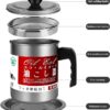Oil Fryer Cookerwith Stainless Steel Fine Mesh with Lid Food Grade Iron Cooking Oil Filter Machine with Handle for Kitchen(1.4L)
