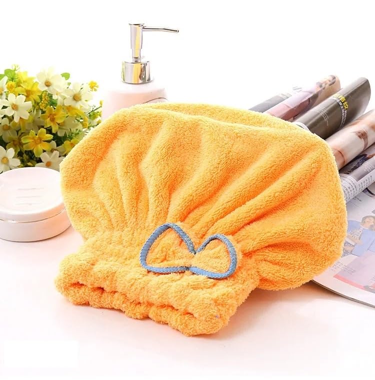 Hair Drying Towels, Ultra Absorbent Hair Drying Cap Towel for Women Adults or Kids Girls(random color ) - Image 5