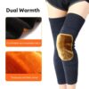 Unisex Women Men’s Cashmere Wool Knee Brace Pads | Winter Warm Thermal Knee Warmers Velvet Knee Protector (Random Color) - Image 4