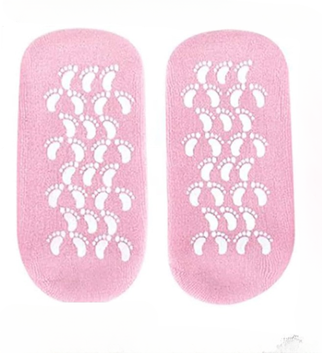 1 Pair Reusable Silicone Spa Gel Socks For Dry Feet And Cracked Heel Treatment – Moisturizing Hydrating Softening And Skin Smoothing Overnight Foot Care - Image 4