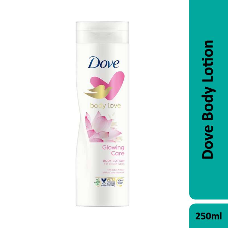 Dove Glowing Care Body Lotion 250ml | Deep Nourishing And Hydrating Liquid Lotion For Smooth
