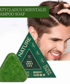 Nature Triangle Shampoo Bar | Nature Seven Green Soap | Plant-Based Hair Cleanser