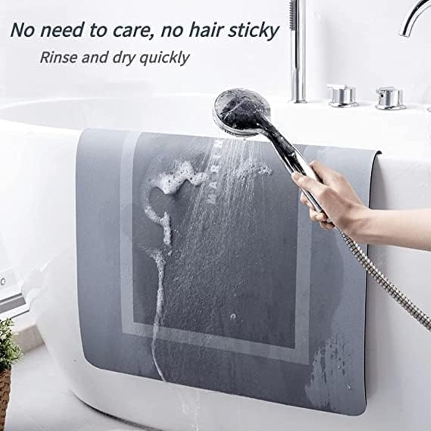 Washable Square Floor Mat for Bathroom