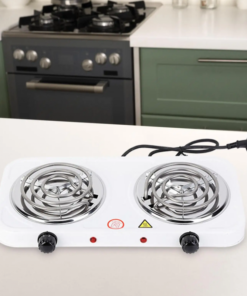Double Electric Stove – 2000 Watt Dual Hot Plate Cooker with Twin Coil Burners | Fast Heating