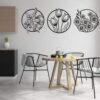 (3 pcs set )3D floral abstract Wooden Wall Art & Home Decoration / Item Home Décor Home Room & Wall Decor Wall Art - Image 3