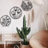 (3 pcs set )3D floral abstract Wooden Wall Art & Home Decoration / Item Home Décor Home Room & Wall Decor Wall Art - Image 5