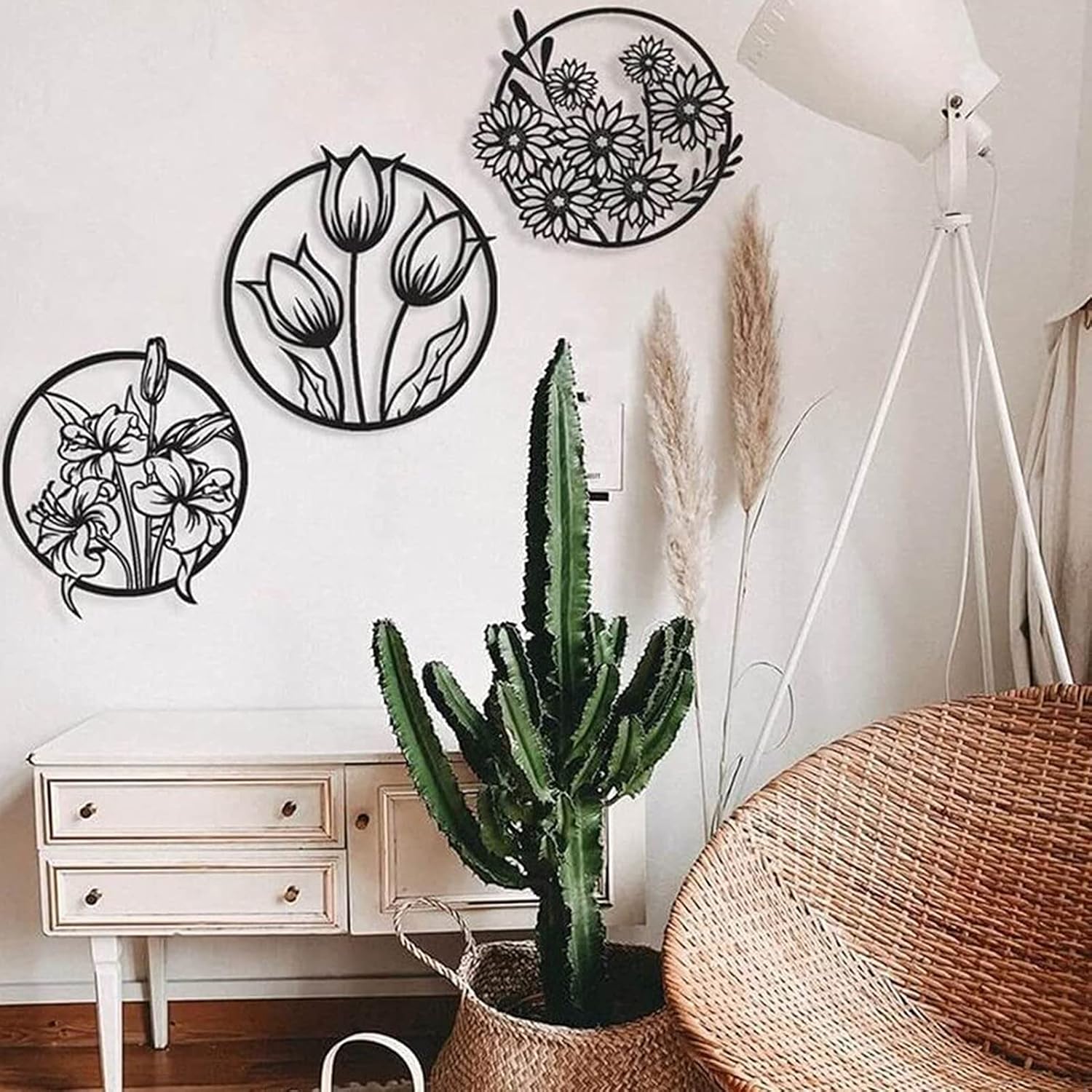 (3 pcs set )3D floral abstract Wooden Wall Art & Home Decoration / Item Home Décor Home Room & Wall Decor Wall Art - Image 5