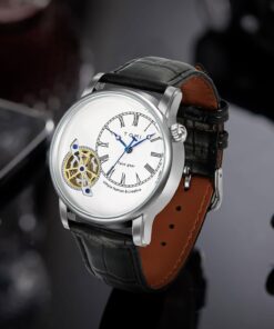 Men's Watch Analog Leather Wrist Watch - Elegant Quartz Watch with Double Strap & 3ATM Waterproof ( Random Color )
