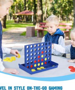 4 IN A ROW Board Game for Kids / Travel Board Game / Board Games Indoor & Outdoor