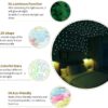 Pack of 100 – 3D Glowing Stars for Ceiling and Wall Decoration – Luminous Night Sky Stickers for Kids’ Rooms, Bedrooms, and Nurseries – Glow-in-the-Dark Wall Decals with Adhesive - Image 5