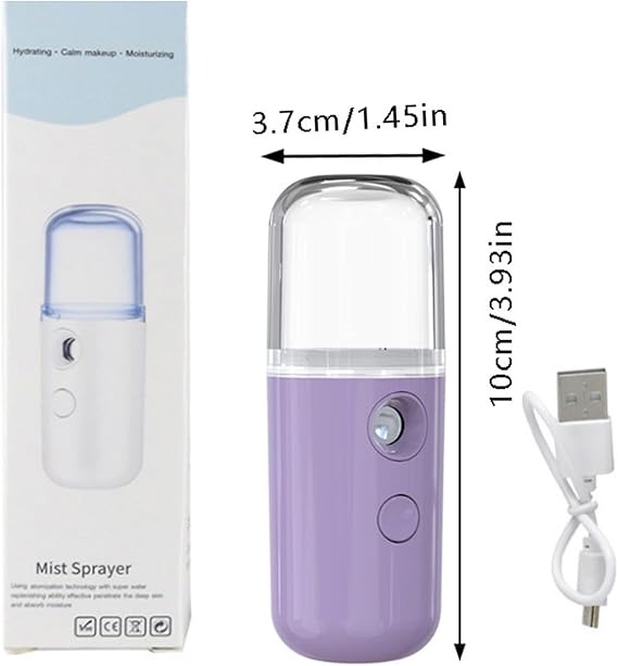 Portable Nano Facial Mist Sprayer – Hydrating Ionic Facial Steamer for Instant Skin Moisture