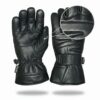 Men’s Genuine Sheep Leather Winter Gloves – Black Motorcycle Riding Gloves with Warm Lining - Image 3